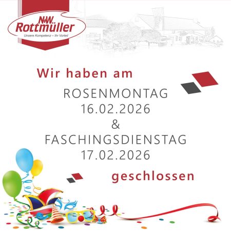 Wir haben geschlossen Fasching 2026